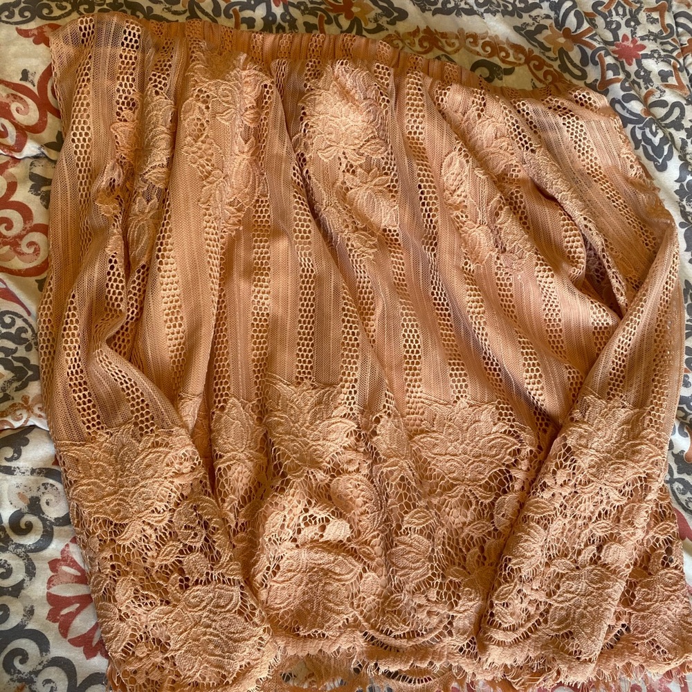 Off the shoulder lace top